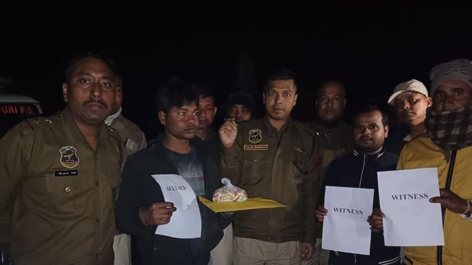 Assam Police seizes suspected brown sugar, one arrested Assam Police seizes suspected brown sugar, one arrested