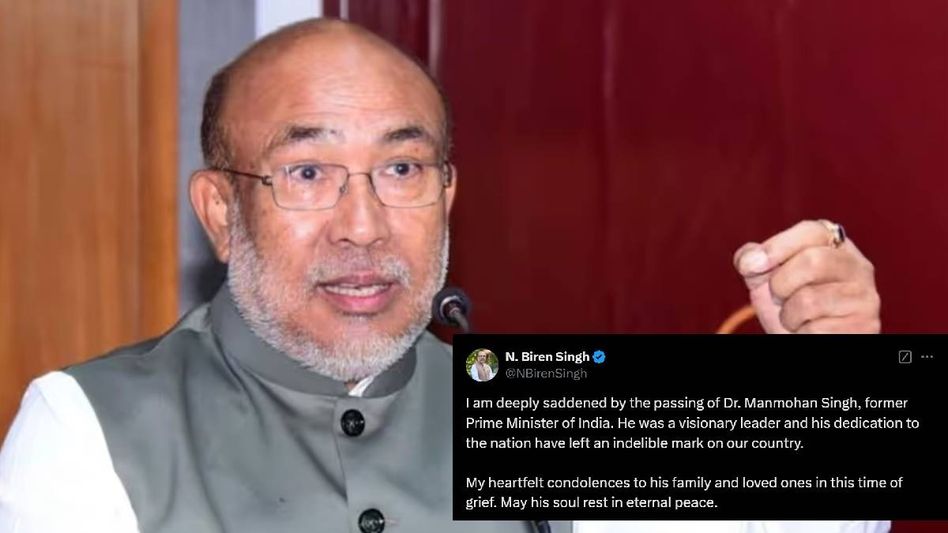 Manipur CM condoles Manmohan Singh's death: '...left indelible mark' on country Manipur CM condoles Manmohan Singh's death: '...left indelible mark' on country