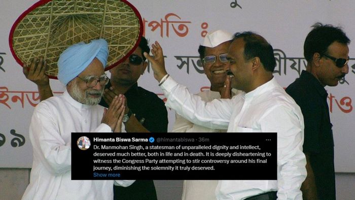 Himanta Biswa Sarma: Congress failed Manmohan Singh in final journey, 'deserved better in life and in death'