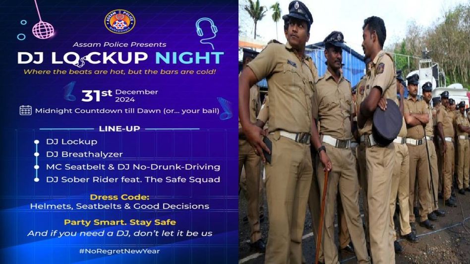 Assam police rings in New Year with a 'naughty' and safety-first 'DJ lockup message Assam police rings in New Year with a 'naughty' and safety-first 'DJ lockup message