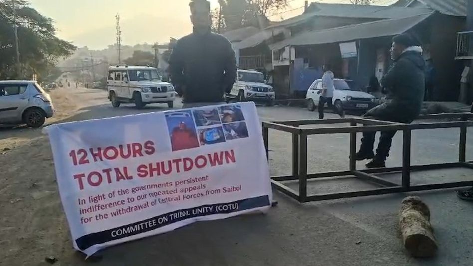 Manipur: CoTU escalates protest with 12-hour shutdown amid economic blockade in Sadar Hills Manipur: CoTU escalates protest with 12-hour shutdown amid economic blockade in Sadar Hills