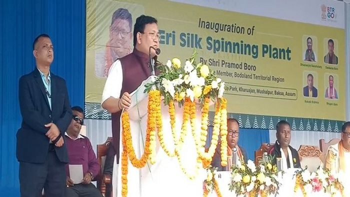 Assam: BTC chief Pramod Boro inaugurates northeast's largest eri silk spinning plant in Baksa