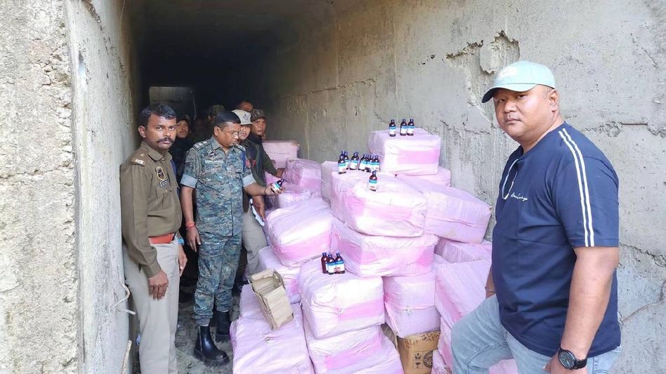 Assam police seize Codeine-based cough syrup worth Rs 2 crore in Cachar Assam police seize Codeine-based cough syrup worth Rs 2 crore in Cachar