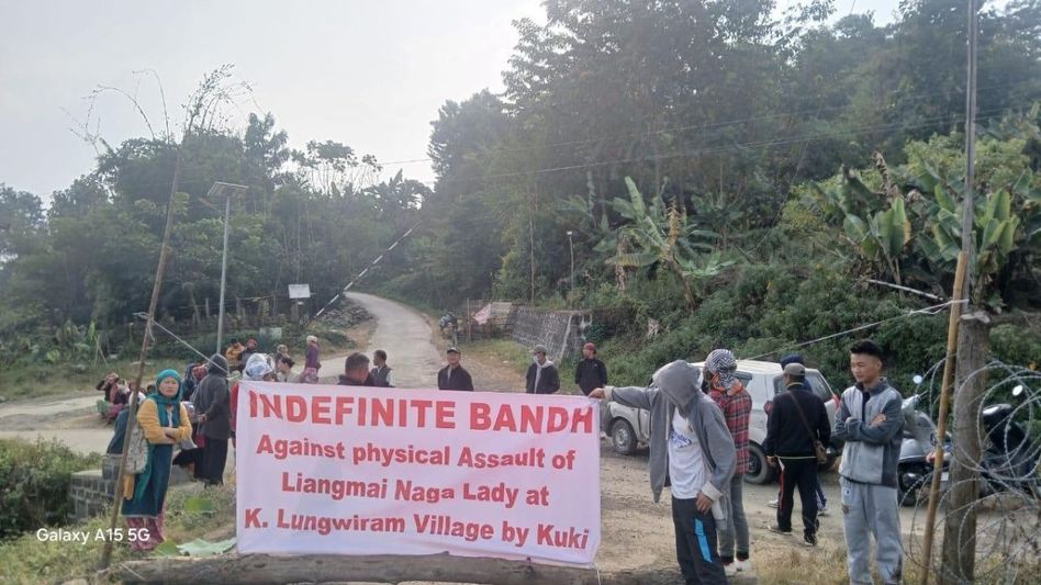 Manipur: Indefinite bandh imposed in Makhan area following alleged assault of Naga woman Manipur: Indefinite bandh imposed in Makhan area following alleged assault of Naga woman