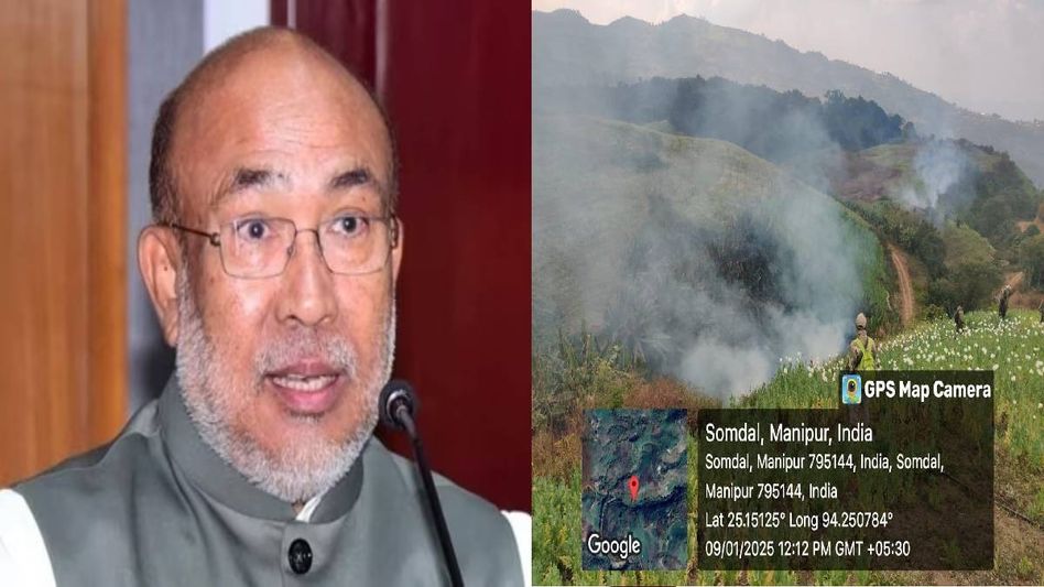 Manipur: 90 acres of poppy fields destroyed in Ukhrul under ‘War on Drugs’ initiative Manipur: 90 acres of poppy fields destroyed in Ukhrul under ‘War on Drugs’ initiative