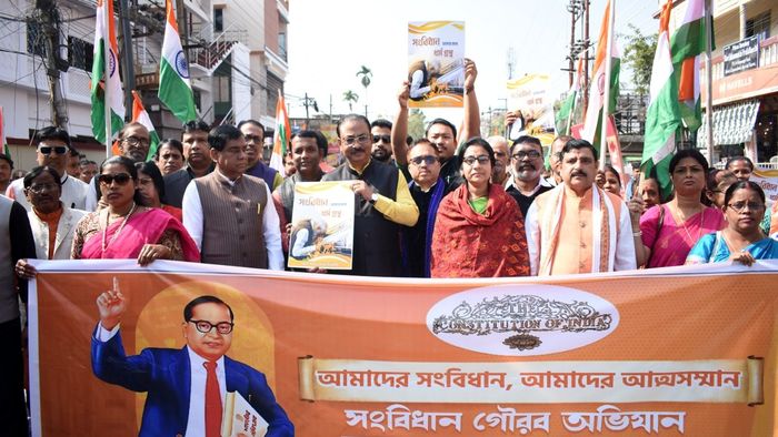 Tripura BJP chief accuses opposition of hypocrisy over Ambedkar rallies
