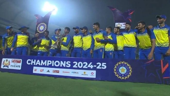 Vijay Hazare Trophy: Karnataka emerge winners, defeat Vidarbha by 36 runs (Photo: BCCIDomestic/X)