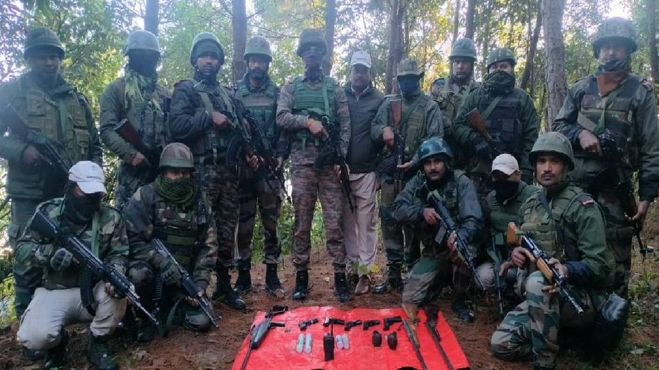 Manipur: Security forces recover cache of arms and ammunition in Kangpokpi district Manipur: Security forces recover cache of arms and ammunition in Kangpokpi district