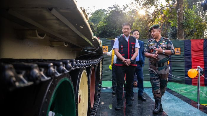 Arunachal CM unveils historic T-55 Russian-made tank as a war trophy