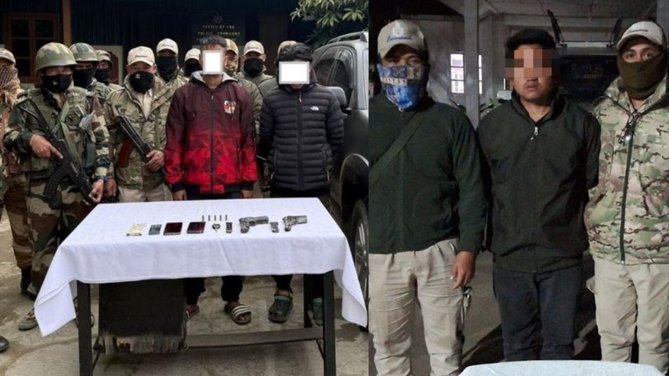 Manipur: Security forces crack down on extortion activities, three arrested Manipur: Security forces crack down on extortion activities, three arrested