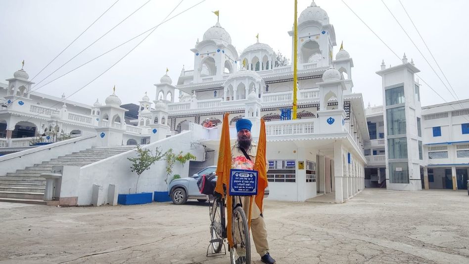 Punjab cyclist on nationwide religious tour to promote peace-harmony reaches Assam's Dhubri Punjab cyclist on nationwide religious tour to promote peace-harmony reaches Assam's Dhubri