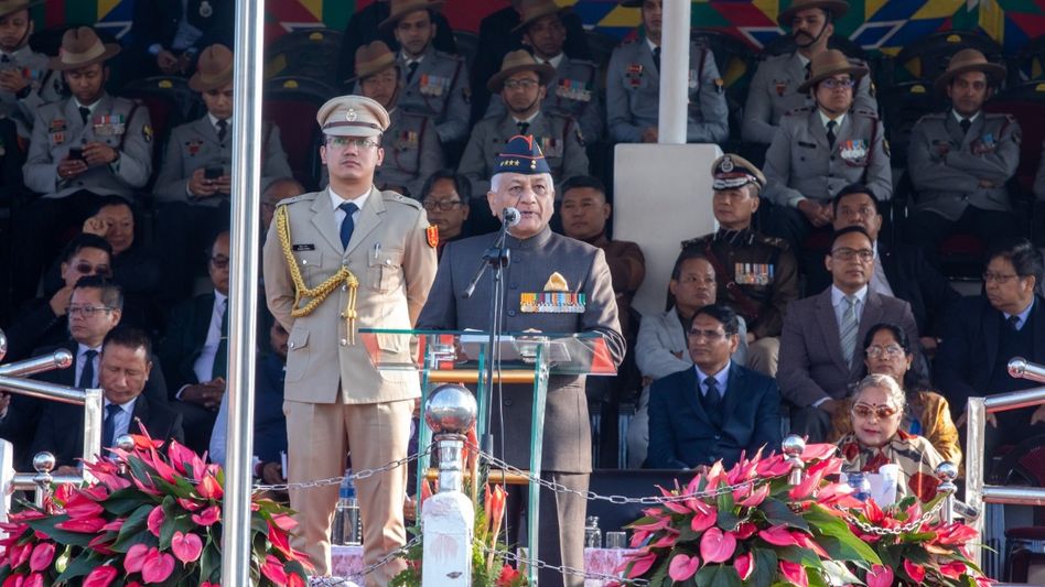 Mizoram Governor leads 76th R-Day celebrations in Aizawl: Parade held Mizoram Governor leads 76th R-Day celebrations in Aizawl: Parade held