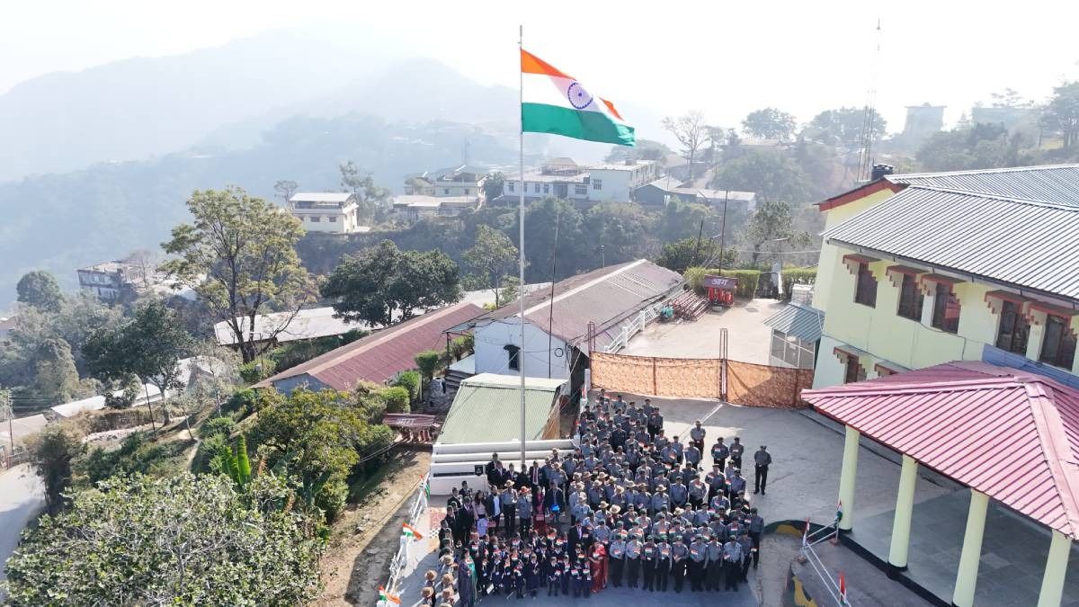 Assam Rifles unfurls highest national flag in South Mizoram to mark 76th Republic Day