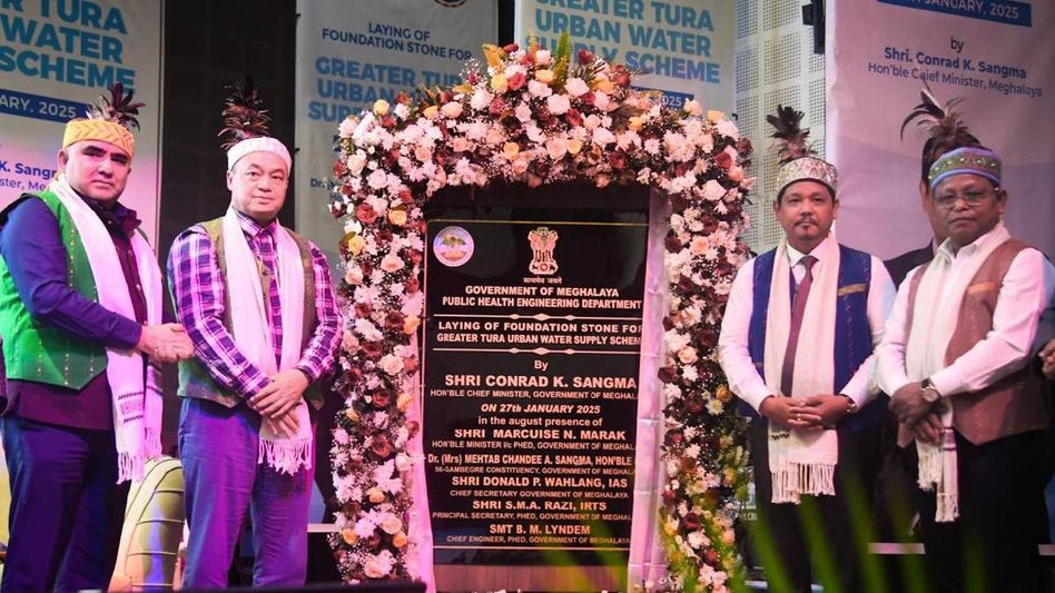 Meghalaya: Foundation of Rs 398 crore water supply scheme laid in Tura; to cover 37 localities Meghalaya: Foundation of Rs 398 crore water supply scheme laid in Tura; to cover 37 localities
