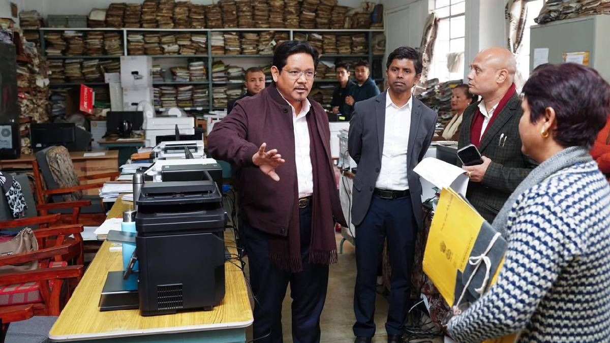 Meghalaya CM inspects renovated spaces at Additional State Secretariat, reviews infra work