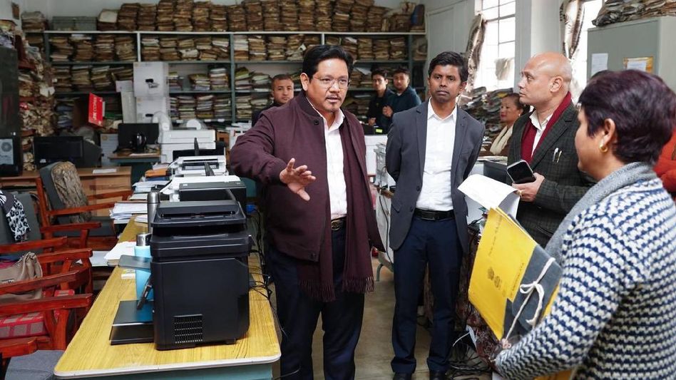 Meghalaya CM inspects renovated spaces at Additional State Secretariat, reviews infra work Meghalaya CM inspects renovated spaces at Additional State Secretariat, reviews infra work