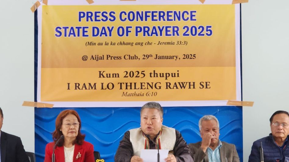 Mizoram: State Day Prayer on February 20, committee holds press conference-prayer service in Aizawl Mizoram: State Day Prayer on February 20, committee holds press conference-prayer service in Aizawl