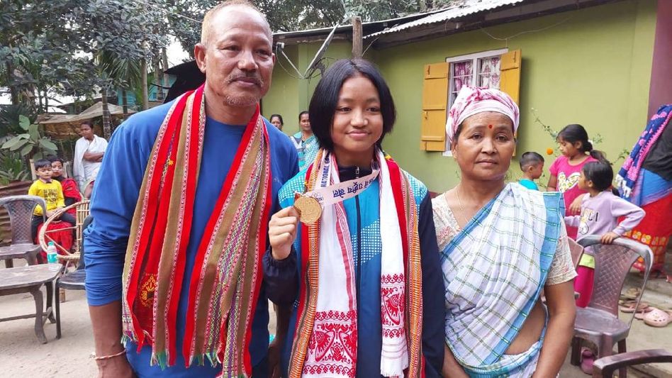 Assam’s Elina Rabha honoured in Boko after winning Bronze in Wushu at National Games Assam’s Elina Rabha honoured in Boko after winning Bronze in Wushu at National Games