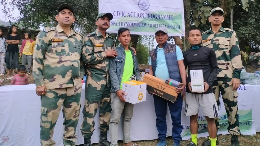 Meghalaya BSF strengthens border ties with sports equipment distribution