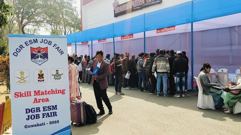 Guwahati: Over 1000 ex-servicemen attend job fair at Narangi Guwahati: Over 1000 ex-servicemen attend job fair at Narangi