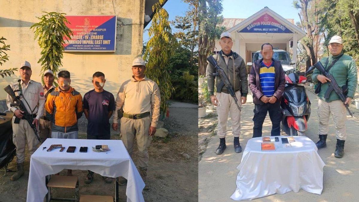 Manipur police arrest three active militants for extortion activites in separate operations