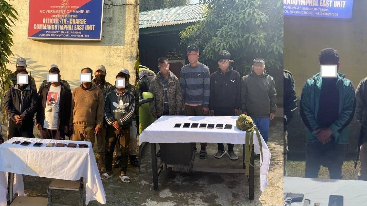 Manipur police arrest nine active militants for extortion, kidnapping in Imphal East, Thoubal