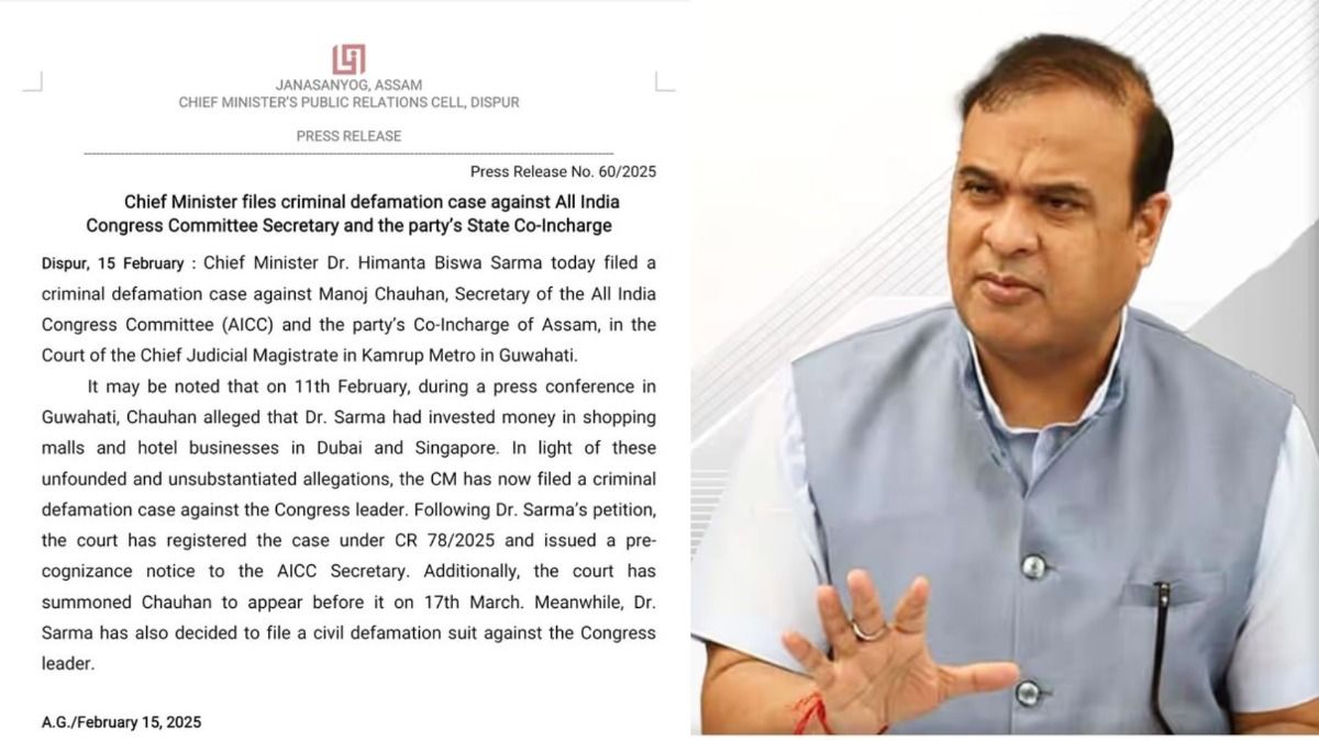 Assam CM files defamation suits against Congress leader over Dubai investment claims