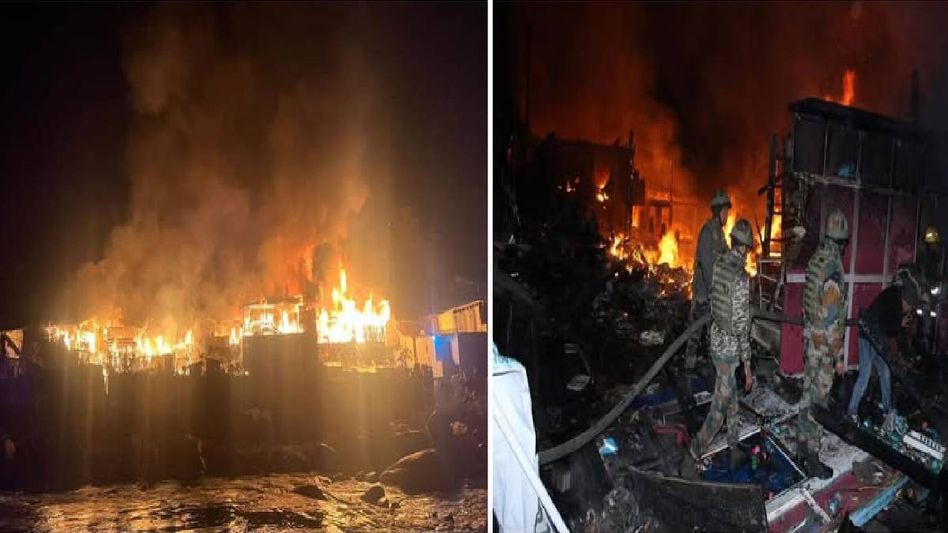 Arunachal: Massive blaze ravages Tenga market, 47 shops, houses gutted in fire Arunachal: Massive blaze ravages Tenga market, 47 shops, houses gutted in fire