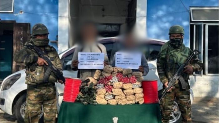 Mizoram forces seize 3,000 detonators, apprehend two in Champhai