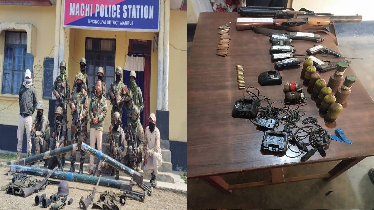 Manipur: Security forces recover arms and tactical equipment in Tengnoupal district