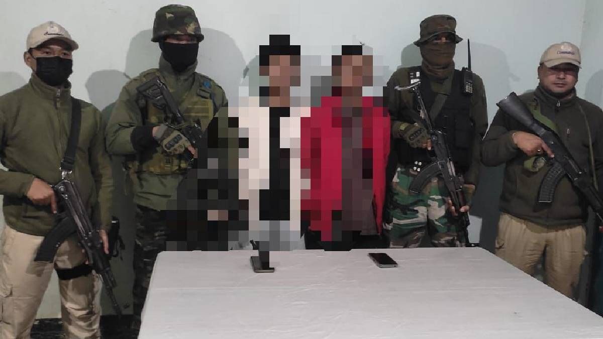 Manipur police-Assam Rifles arrest two UNLF active militants for extortion activities