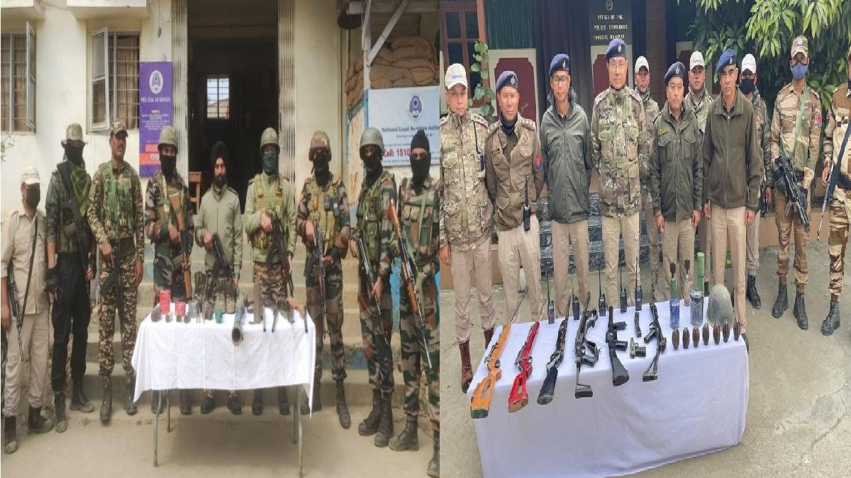 Manipur: Huge cache of arms and ammunition surrendered in Imphal East and Imphal West districts