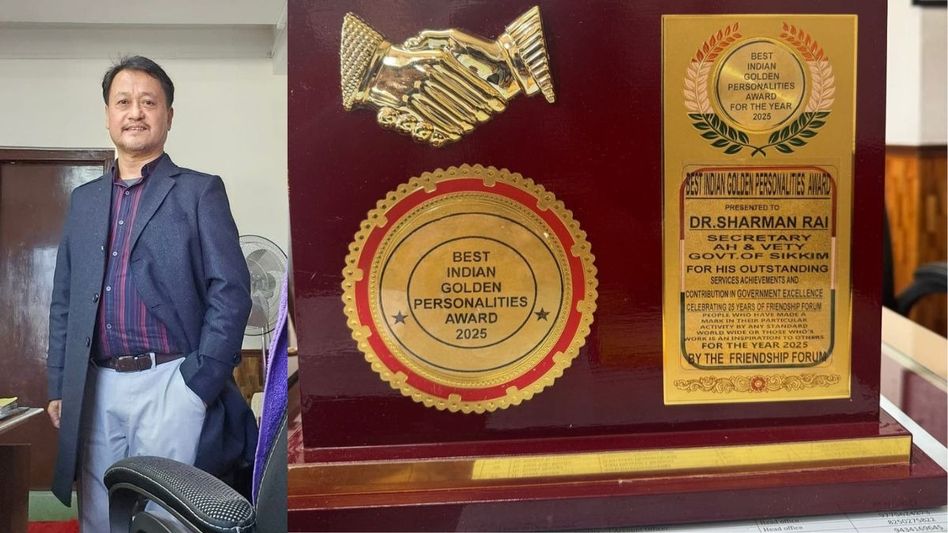 Sikkim’s Dr Sharman Rai honored with Best Indian Golden Personalities Award 2025 Sikkim’s Dr Sharman Rai honored with Best Indian Golden Personalities Award 2025