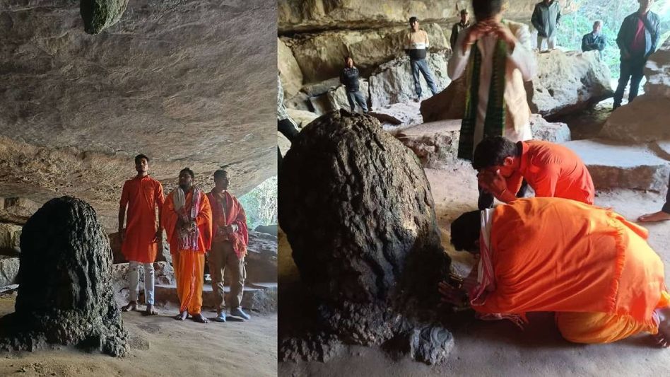 Assam's Hindu body offers prayers at Meghalaya's Mawjymbuin Cave after worship dispute resolution Assam's Hindu body offers prayers at Meghalaya's Mawjymbuin Cave after worship dispute resolution