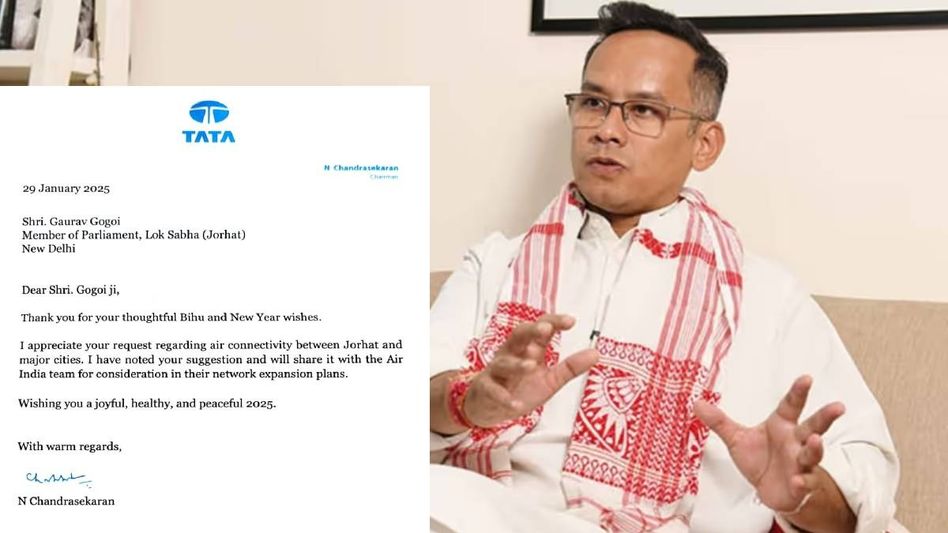 Tata group to 'consider' Gaurav Gogoi’s request for direct Delhi-Guwahati-Jorhat return flight Tata group to 'consider' Gaurav Gogoi’s request for direct Delhi-Guwahati-Jorhat return flight