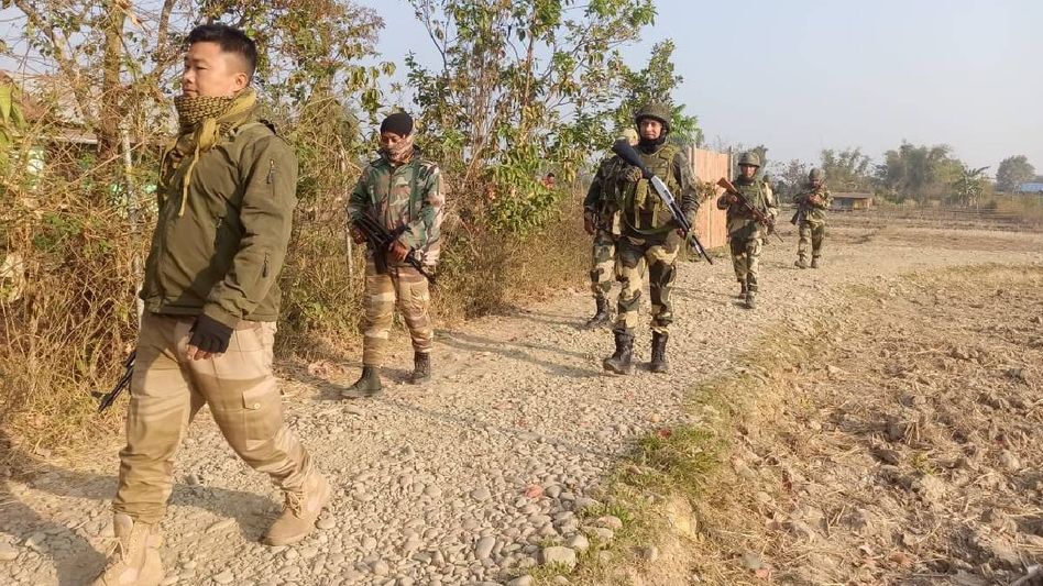 Manipur security forces on high alert after firing incident at Kongba Maru temple Manipur security forces on high alert after firing incident at Kongba Maru temple