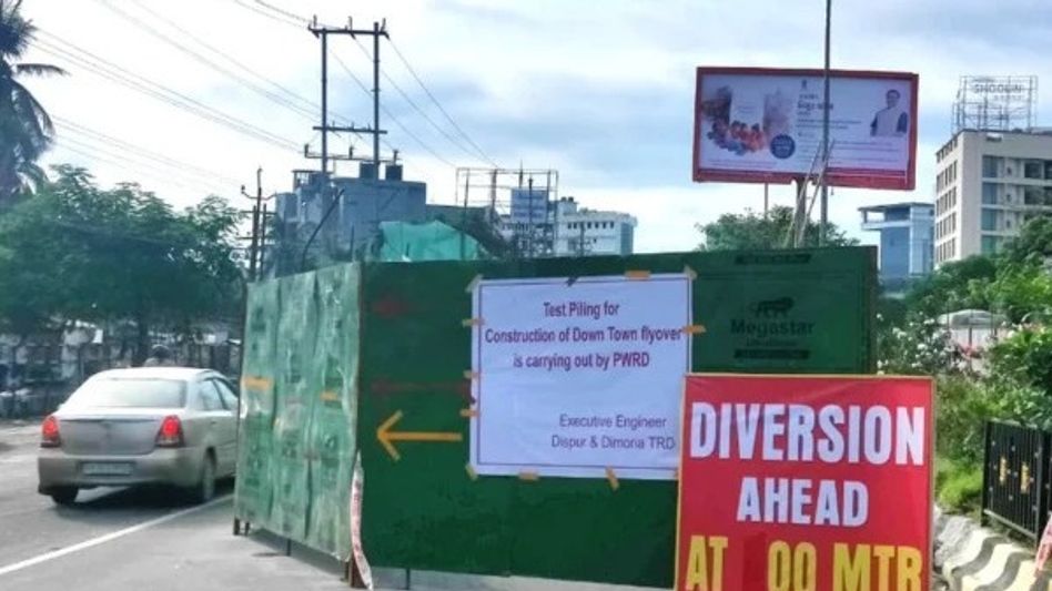 Assam: Traffic diversions begin tonight for flyover construction near Downtown Hospital Assam: Traffic diversions begin tonight for flyover construction near Downtown Hospital