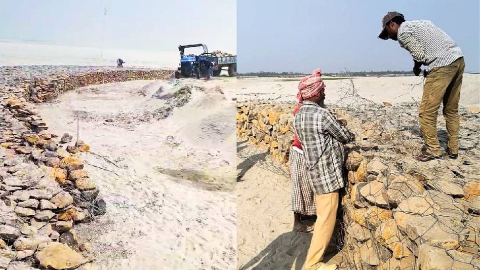 Assam: Dhubri villagers construct 1.3-km embankment without government aid Assam: Dhubri villagers construct 1.3-km embankment without government aid