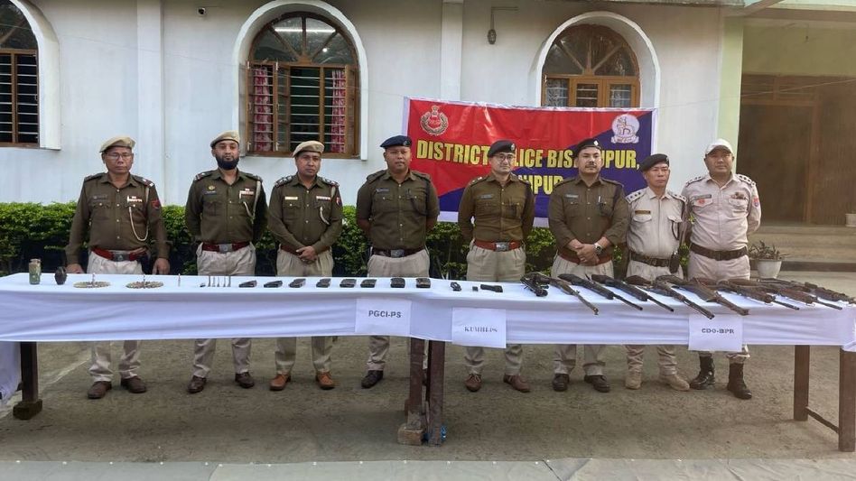 Manipur public surrender 16 firearms in three districts Manipur public surrender 16 firearms in three districts