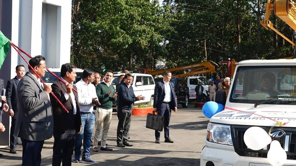 Meghalaya CM flags off six maintenance vehicles for MeECL in Shillong Meghalaya CM flags off six maintenance vehicles for MeECL in Shillong