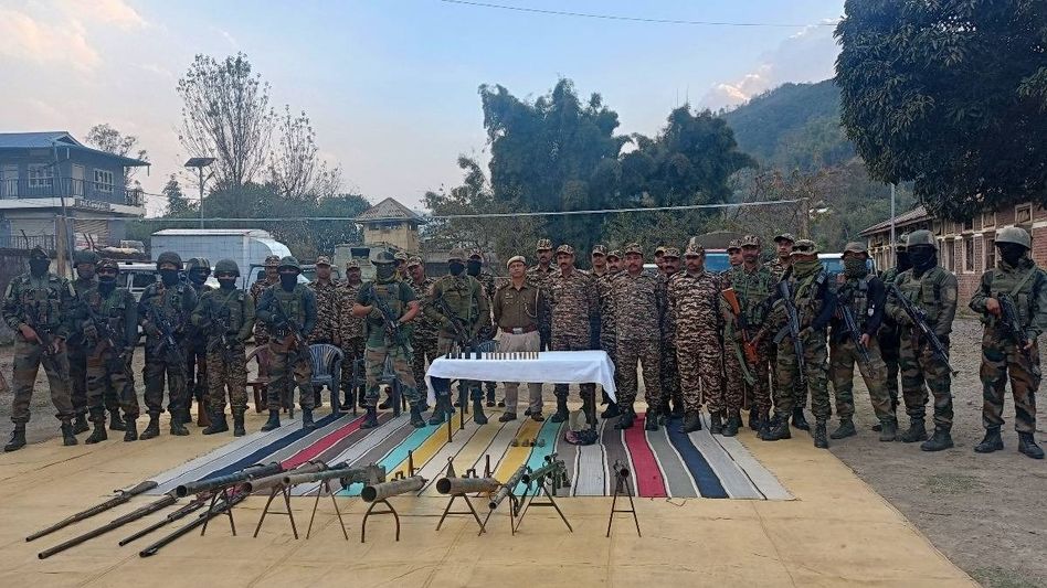 32 arms and ammunition surrendered in three Manipur districts 32 arms and ammunition surrendered in three Manipur districts