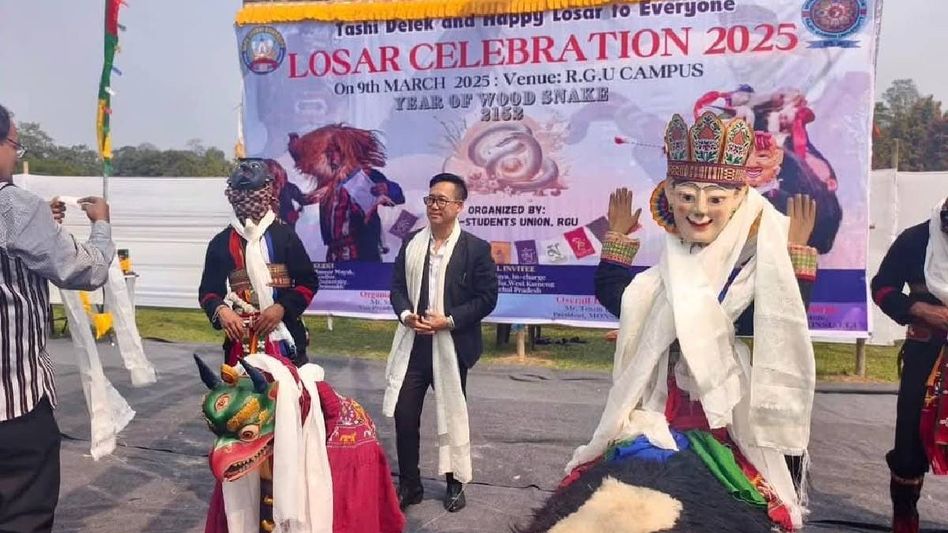 Arunachal: Losar festival celebrated at Rajiv Gandhi University with cultural fervour Arunachal: Losar festival celebrated at Rajiv Gandhi University with cultural fervour