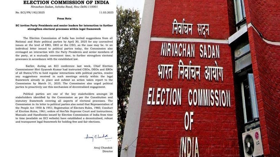 Election Commission invites political parties for consultation on electoral processes Election Commission invites political parties for consultation on electoral processes