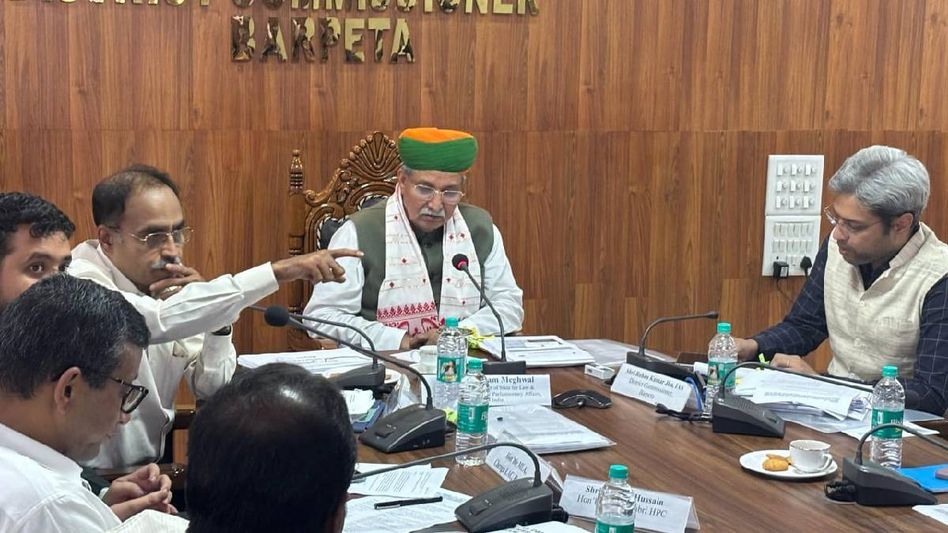 Union Minister Arjun Ram Meghwal reviews government schemes in Assam's Barpeta district Union Minister Arjun Ram Meghwal reviews government schemes in Assam's Barpeta district