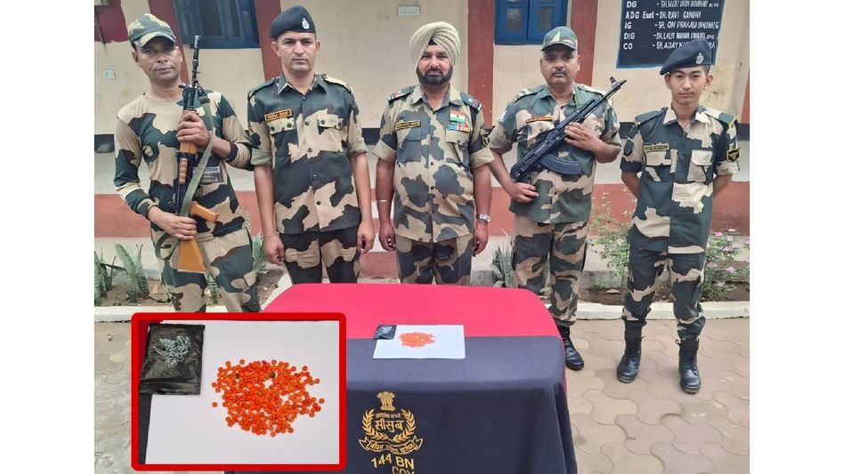 Meghalaya BSF foil smuggling bid in South Garo Hills; Yaba tablets seized Meghalaya BSF foil smuggling bid in South Garo Hills; Yaba tablets seized