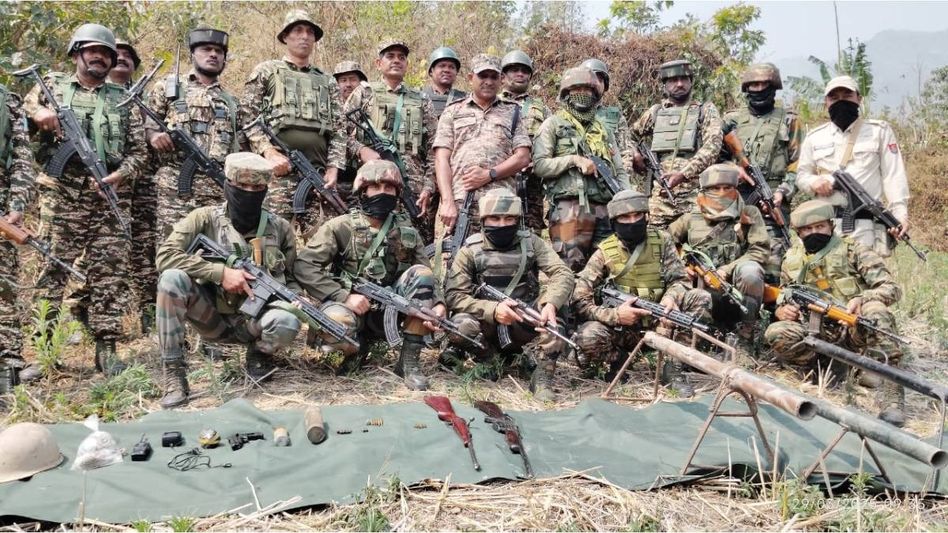 Manipur security forces recover arms and ammunition cache in Churachandpur, Kangpokpi Manipur security forces recover arms and ammunition cache in Churachandpur, Kangpokpi