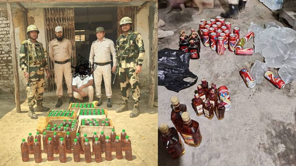 Manipur security forces crackdown on illegal liquor trade in separate operations Manipur security forces crackdown on illegal liquor trade in separate operations