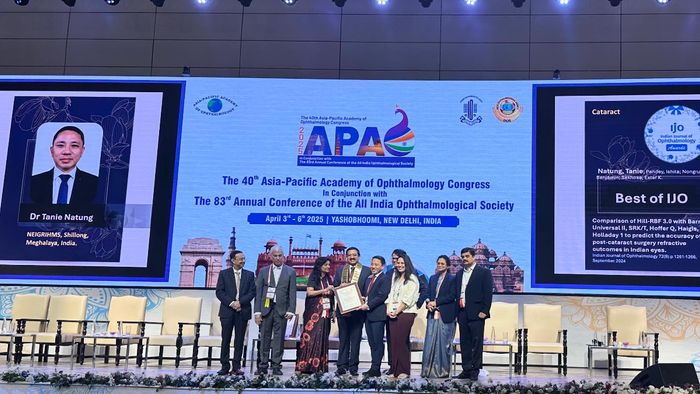 NEIGRIHMS team wins top ophthalmology award at international conference