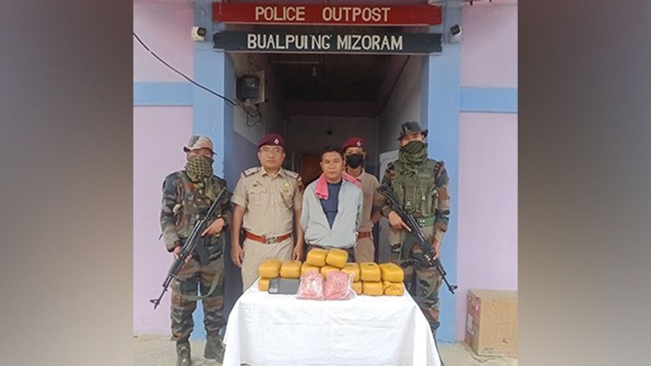 Mizoram: Meth worth Rs 54 crore seized in Lawngtlai, one Myanmar national arrested Mizoram: Meth worth Rs 54 crore seized in Lawngtlai, one Myanmar national arrested