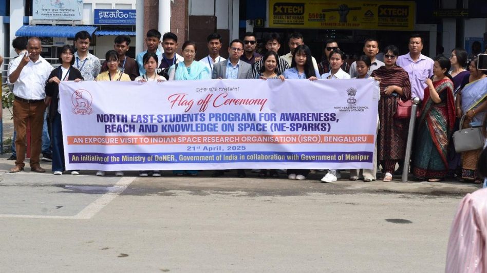 Manipur students depart for ISRO visit under NE-SPARKS programme Manipur students depart for ISRO visit under NE-SPARKS programme